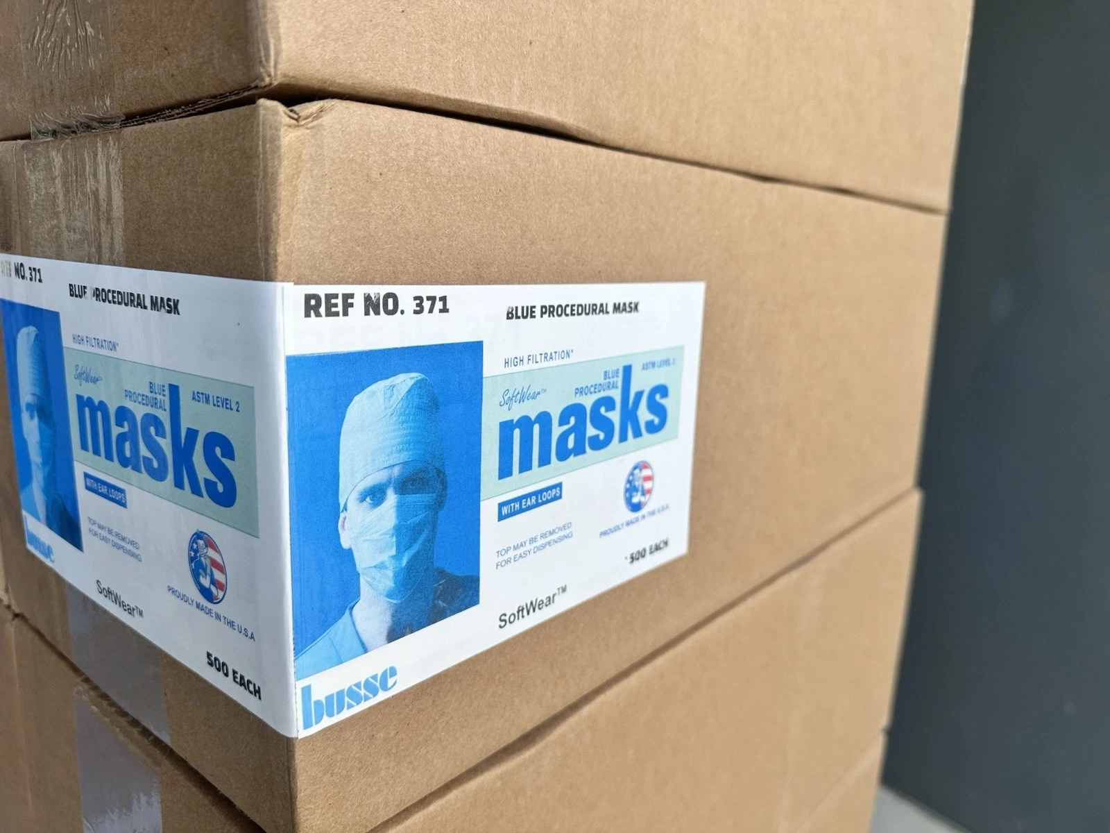 1000 Face Mask Blue ASTM LEVEL 2 Made in USA