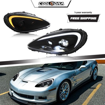 RH+LH Voll LED Scheinwerfer für Chevrolet Chevy Corvette C6 2005-2013 Headlight