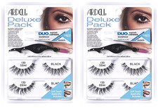 Confezione da 2: NUOVO Ardell Deluxe Pack Lash 120 Demi Black (2 paia riutilizzabili per confezione)