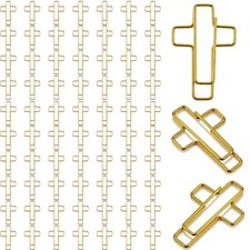 70 Gold Cross Paper Clips Bookmarks for Bible Study Journaling Church Office