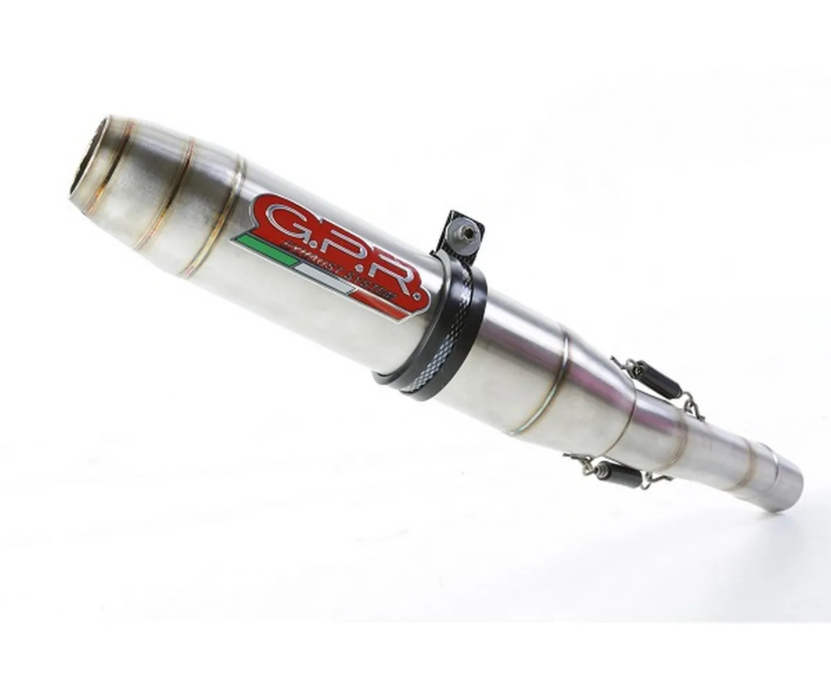 Brushed Inox GPR Exhaust Muffler Deeptone Inox Kawasaki Z 125 2021 2023