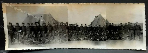 WW2 Iceland - British Soldiers at a tent Camp  photo 19 by  6cm