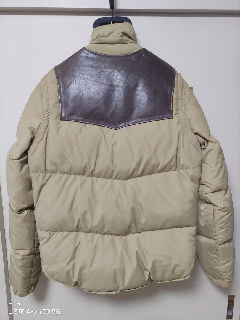 Schott Down Jacket S Leather with Removable Sleev… - image 2