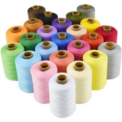 24 Spools 1000yd Polyester Sewing Thread Kits All-Purpose for Hand Machine
