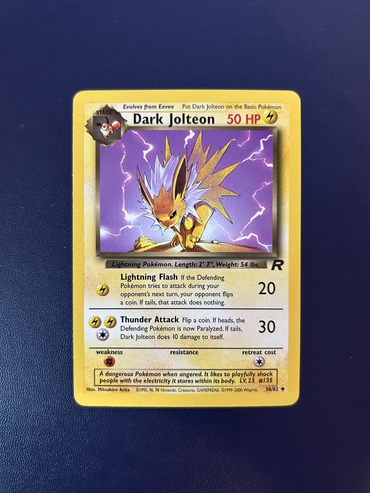 Dark Jolteon Pokemon TCG Team Rocket 38/82  Uncommon - NM