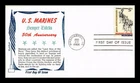 Dr Jim Stamps 5c Marines 50th Anniversary First Day Issue Khol-Kraft Cachet