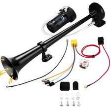 12V 150db Air Train Horn Kit with Compressor Single Trumpet Air Horn Powerful...