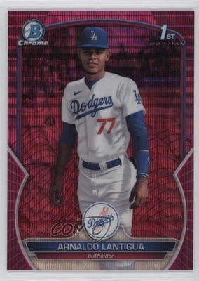 2023 Bowman Chrome Fuchsia & Pink Vapor Refractor 111/199 Arnaldo Lantigua 0us8