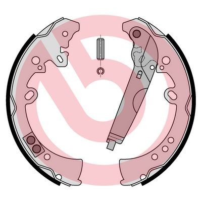 Brembo S 83 570 brake shoe set for Mahindra Toyota