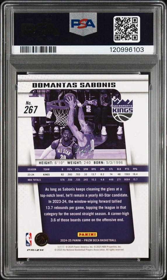 2024 PRIZM DECA DOMANTAS SABONIS BLACK SHIMMER FOTL 1/1 🔥 - Image 2 of 2
