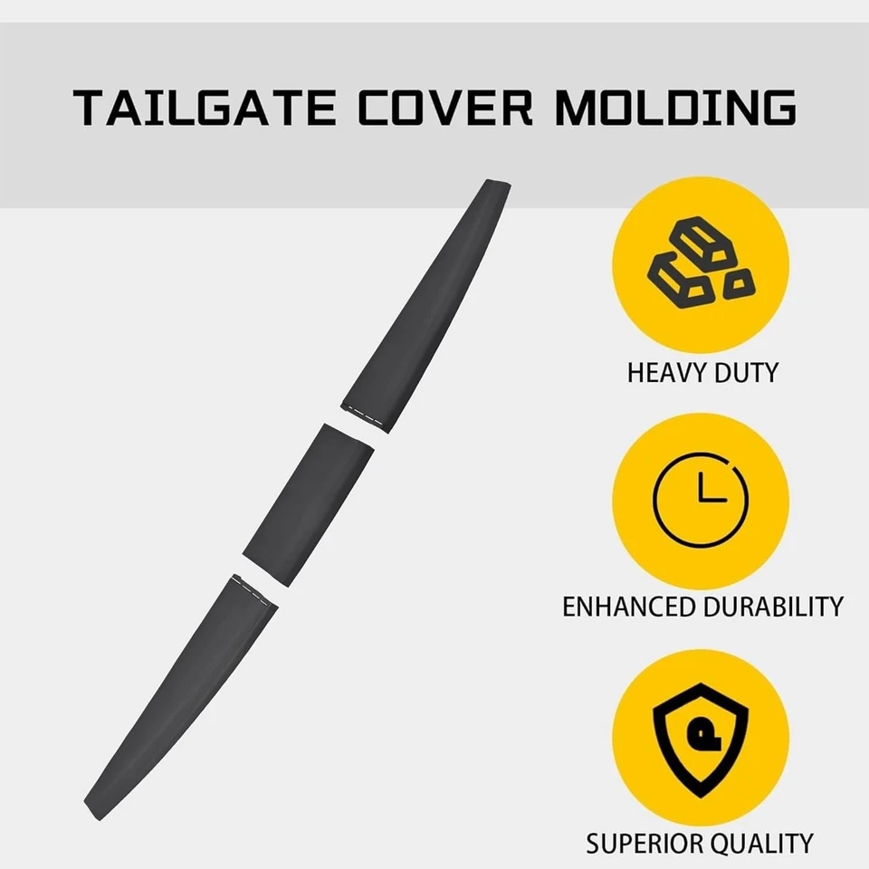 Fits Dodge Ram 1500 2500 3500 09-19 Tailgate Top Protector Molding Cap Spoiler - Image 4 of 4