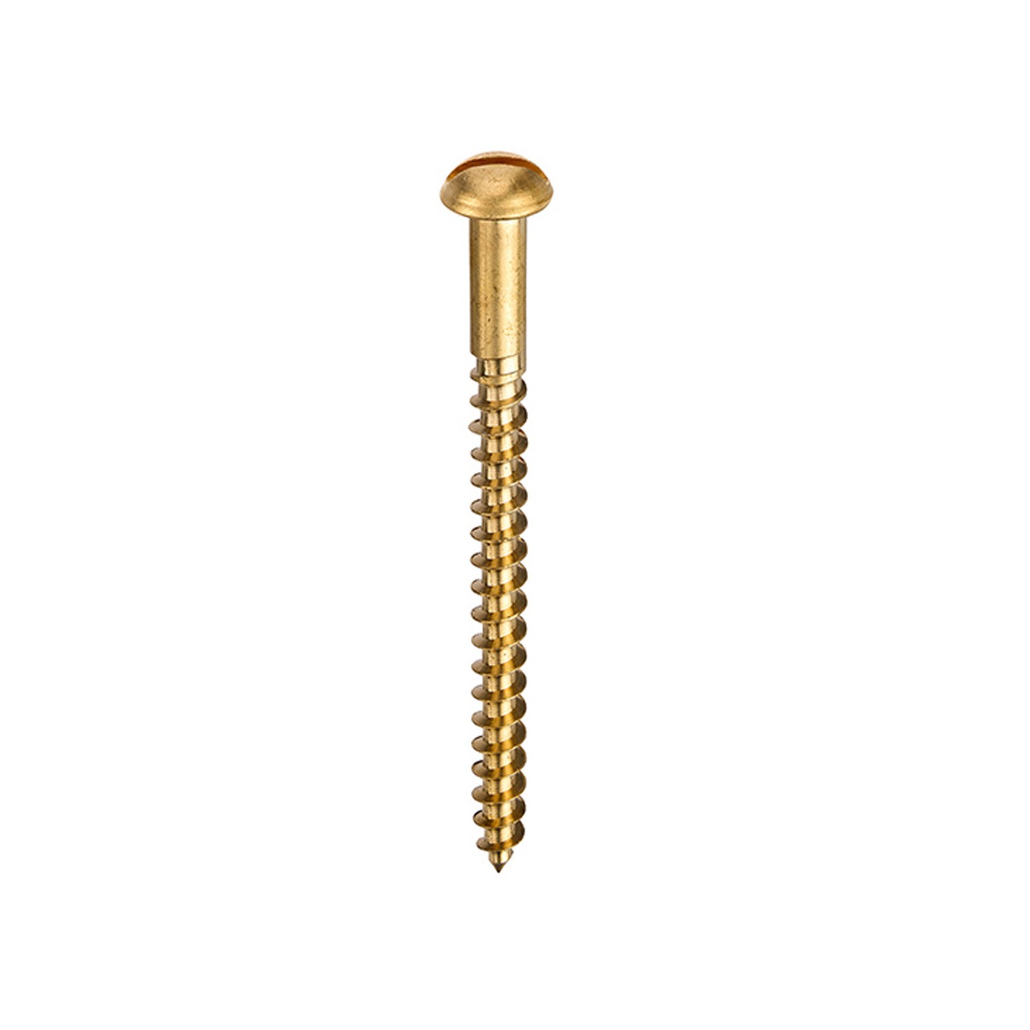Unifix Brass Woodscrews Slotted Round Head 6G X 1"" - Box of 200