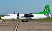 Fokker 50 F50 PopulAir Mahogany Deskt Wood Airplane New Model Small Scale 1/100