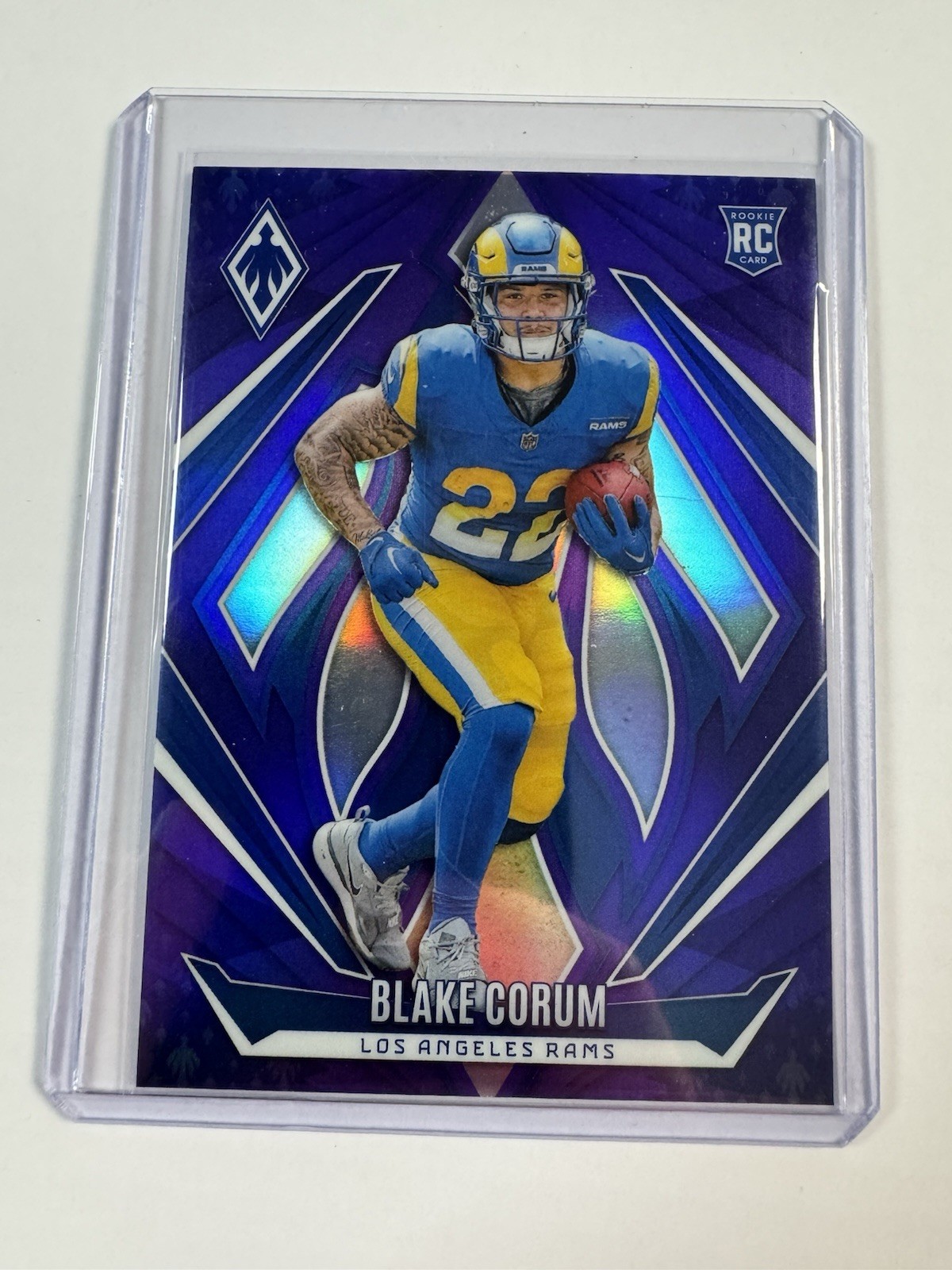 2024 Panini Phoenix BLAKE CORUM #158 Purple (RC) LA Rams