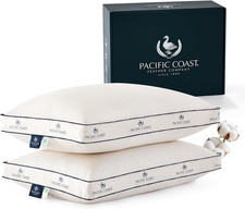 Goose Feather and down Pillows, with 100 Organic Cotton Cover, Standard Size Se