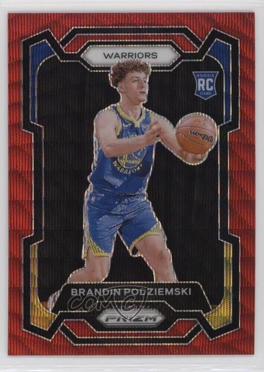2023-24 Panini Prizm Ruby Wave Prizm Brandin Podziemski #147 12yh