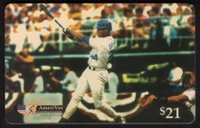 $21. Ken Griffey, Jr. Swinging A Baseball Bat Phone Card