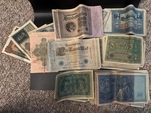 Large Lot German Hyperinflation Reichsbanknote Paper Money 1910-1923 WWI+ DS8