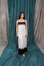 Four & Co Women's Satin Sleeveless Maxi Dress White