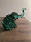 Heisey Animal by Fenton Small Elephant in Emeral