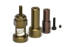 TIRE SANDER ARBOR SET, for 12mm hex (1/10), 14mm hex (F1) and 10mm front wheels