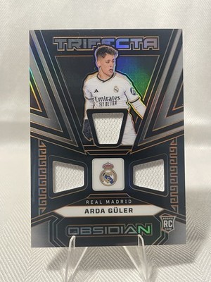 2023-24 Panini Obsidian Arda Guler Trifecta Materials Orange /99 RC #TM-AG