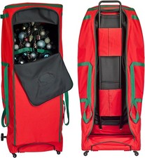Rolling Christmas Storage Bag - Fits Up to 12 Feet Artificial Trees, Heavy Duty
