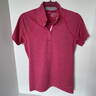 NikeGolf Top, Sz M, Short Sleeve, Pink Striped