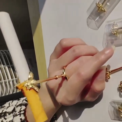 Golden Bee Shaped Cigarette Mouthpiece Elegant Mouthpiece Ring Cigarette  Holder