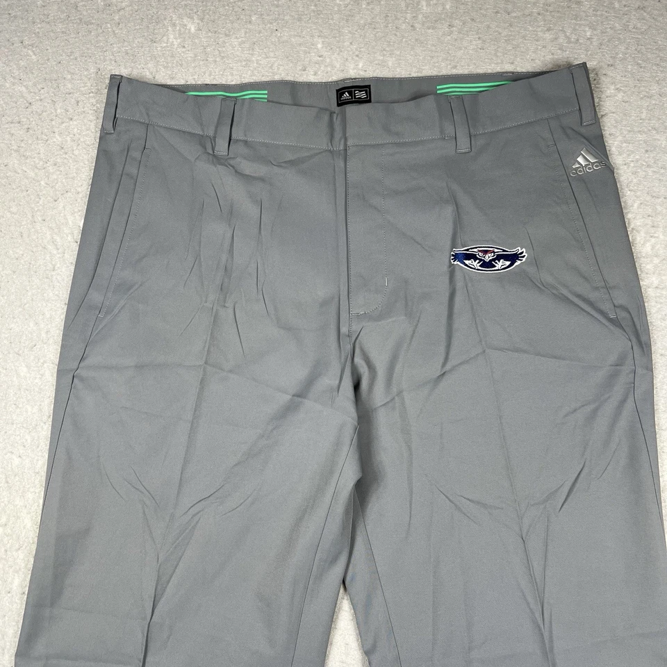 Pantalones de golf Adidas Florida Atlantic University talla 36 gris FAU Owls emitidos por la escuela Foto 3 de 4