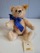 Vintage 1995 Steiff 9  Mohair Teddy Bear w/Original Tags, 650826 Fully jointed