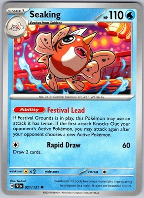 Seaking 021/131 Uncommon Prismatic Evolutions Pokemon Near Mint