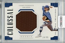 2019 Panini National Treasures Chris Paddack Player Used Material Rc 24/99