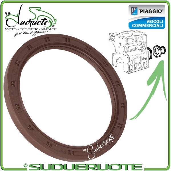 ÖLdichtung Kurbelwelle Lombardini Schwungrad FüR Porter Quargo 750 500 Ligier Al-image