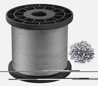 1/16 Wire Rope Stainless Steel Aircraft Cable Wire 328ft Strand Core 7x7