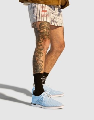 NEW Rollie Derby Mens Punch Stack Shoe | Powder Blue | 42