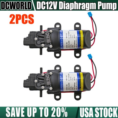 #ad #ad 2PCS DC12V Water Pump 60PSI Self Priming Mini Diaphragm Booster Pump Auto Switch $39.99