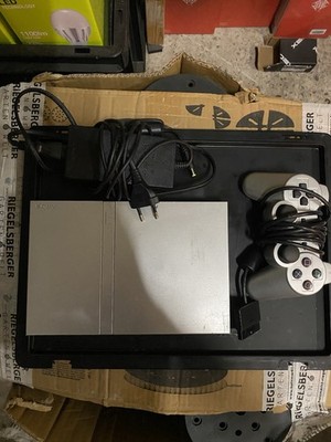 PS2 Slim Satin Silver  SCPH-70004  Inkl original Controller
