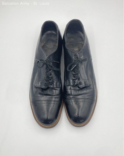Stacy Adams Mens 0001201 Madison Black Lace-Up Oxford Dress Shoes Size 9 EE