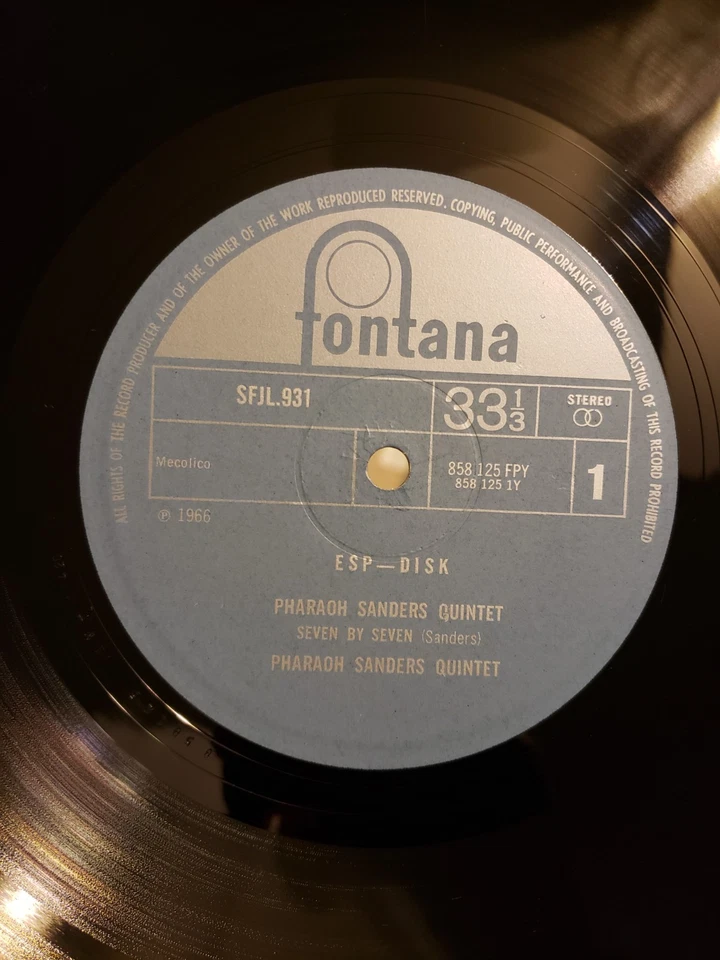 Pharaoh Sanders Quintet* – Pharaoh Sanders Quintet EX  UK FONTANA 1966  ESP-DISK - Image 4 of 4