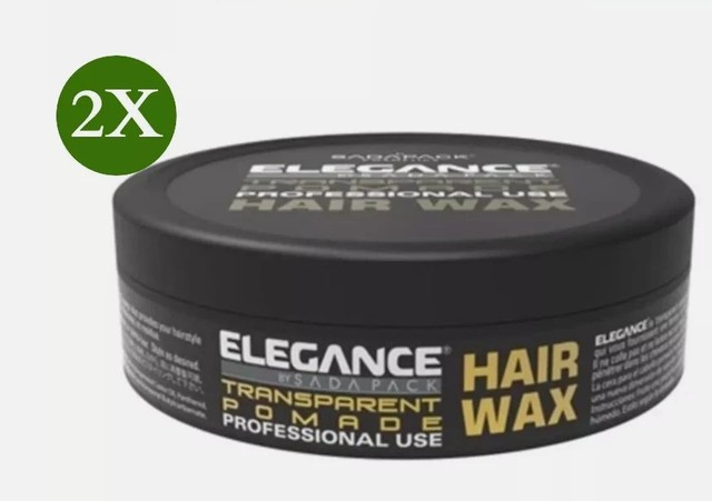 2x Elegance Transparent Pomade Supper Strong Hair Wax 120ml