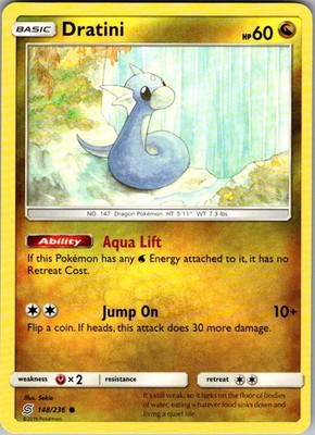 Dratini Unified Minds 148/236 Common Pokemon Near Mint