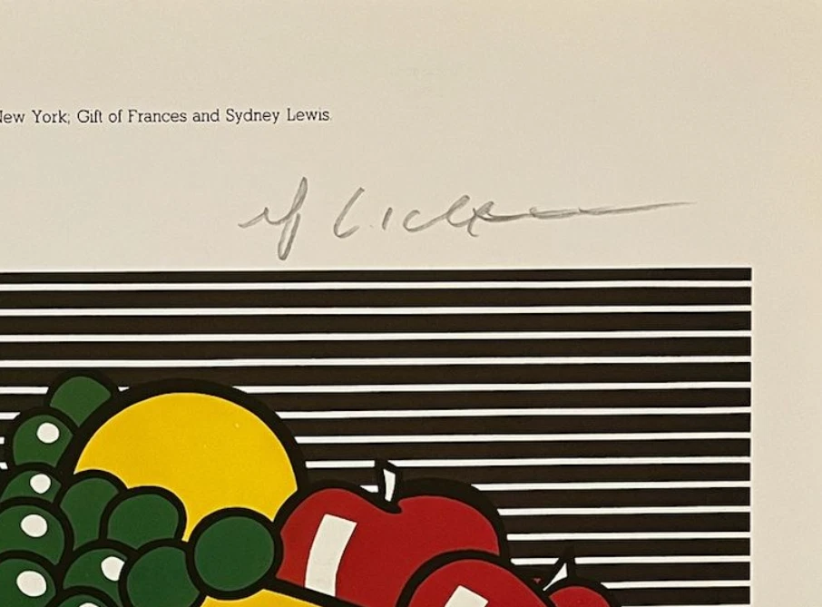 Impressão original assinada à mão por Roy Lichtenstein com certificado de autenticidade e avaliação de +US$ 3.500 - Imagem 4 de 4