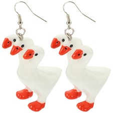  1 Pair Cute Earrings Goose Earrings Women Drop Earrings Animals Charm Jewelry