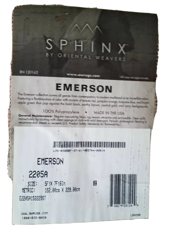 Alfombra 5' x 7' Oriental Weavers Emerson Foto 3 de 4