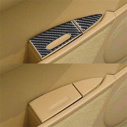 4×Carbon Fiber Rear Door Ashtray Panel Cover For Porsche Cayenne Sport 2003-2010 - Picture 4 of 9