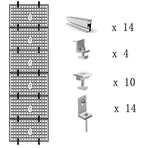 Solar Panel Rooftop Solar Rails Racking AL6005-T5 Aluminum-Alloy Surface Anodiz - Picture 18 of 34