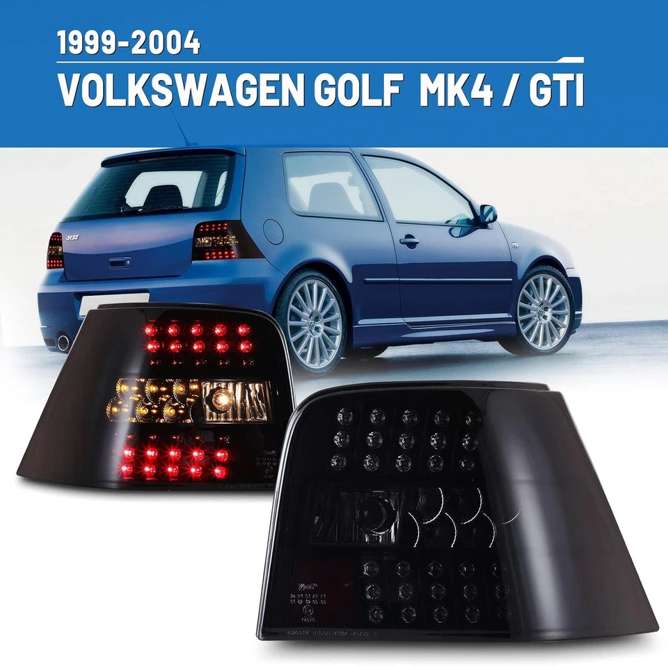 Luces traseras LED para Volkswagen Golf GTI MK4 1999-2004 reemplazar luces traseras L+R Foto 2 de 4