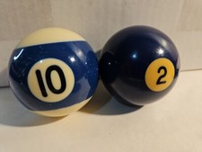 10 Ball AND 2 Ball 2-1/4" Replacement Pool Ball Billiards Shift Hot Rod Blue