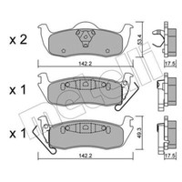 Metelli BremsbeläGe Bremsbelegsatz Hinten FüR Jeep Commander Grand Cherokee